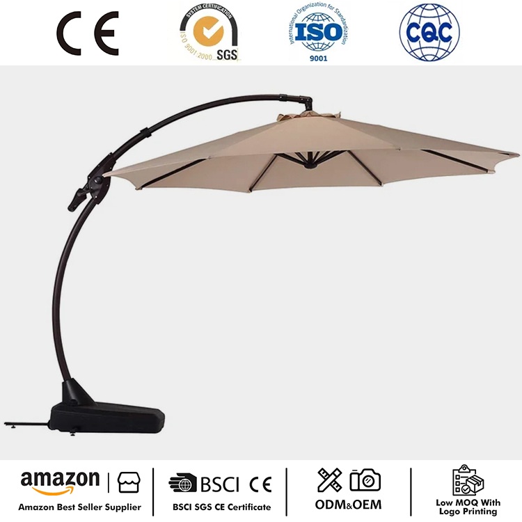 12 FT Curvy Patio Cantilever Ομπρέλα με βάση