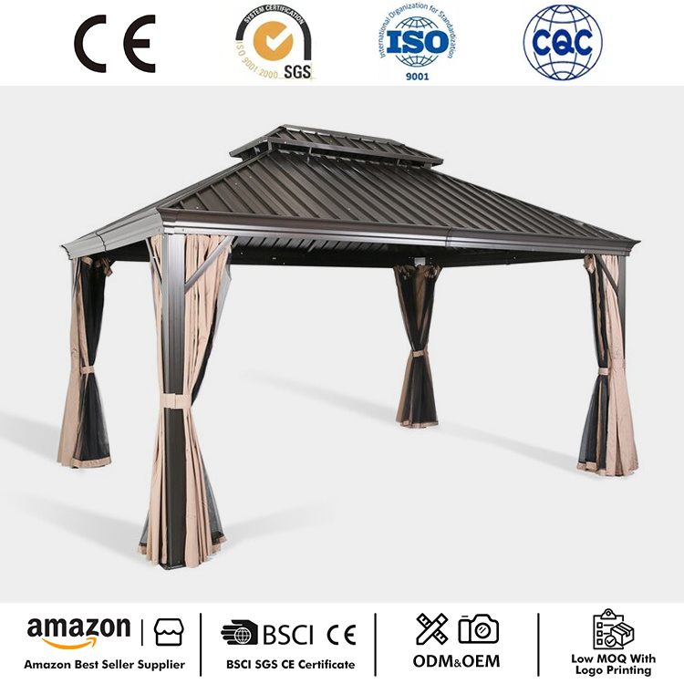 Κιόσκι 12' x 10' Πλαίσιο αλουμινίου Hardtop Gazebo