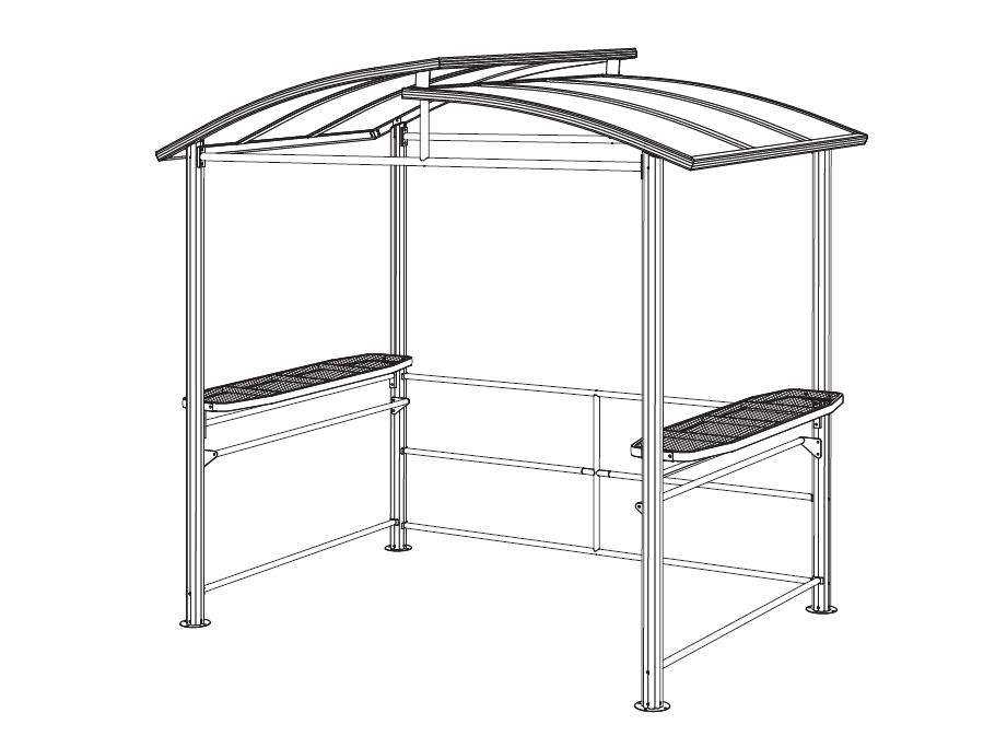 Πώς να εγκαταστήσετε το κιόσκι BBQ 8 ft x 5 ft Οδηγίες σκληρού πάγκου