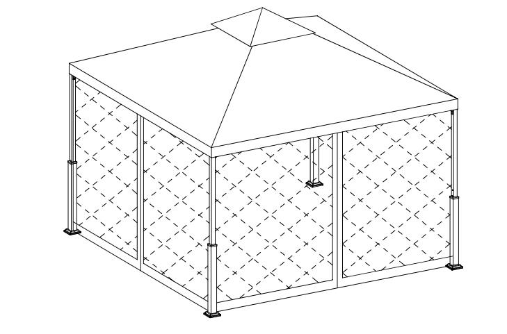 Οδηγός εγκατάστασης Gazebo Garden Patio 10X10Ft