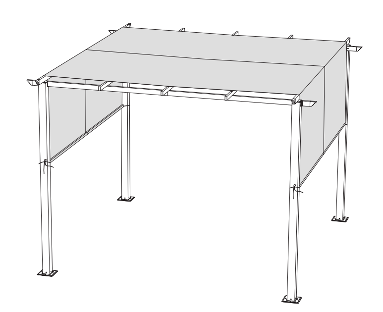 10'x10 'Flat Top Pergola Pergola Οδηγοί