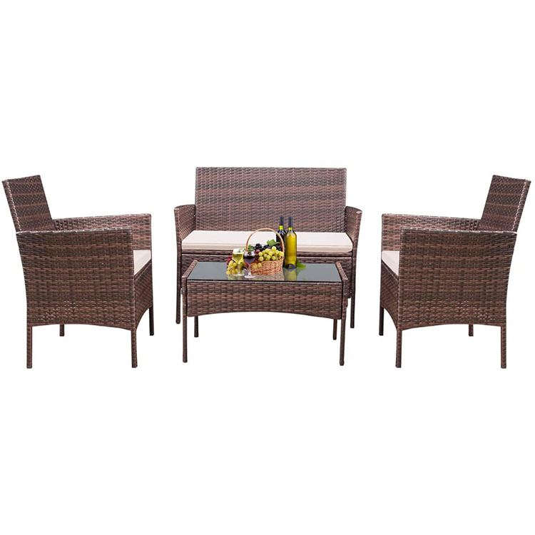 Σετ Έπιπλα Βεράντας 4 τμχ Rattan